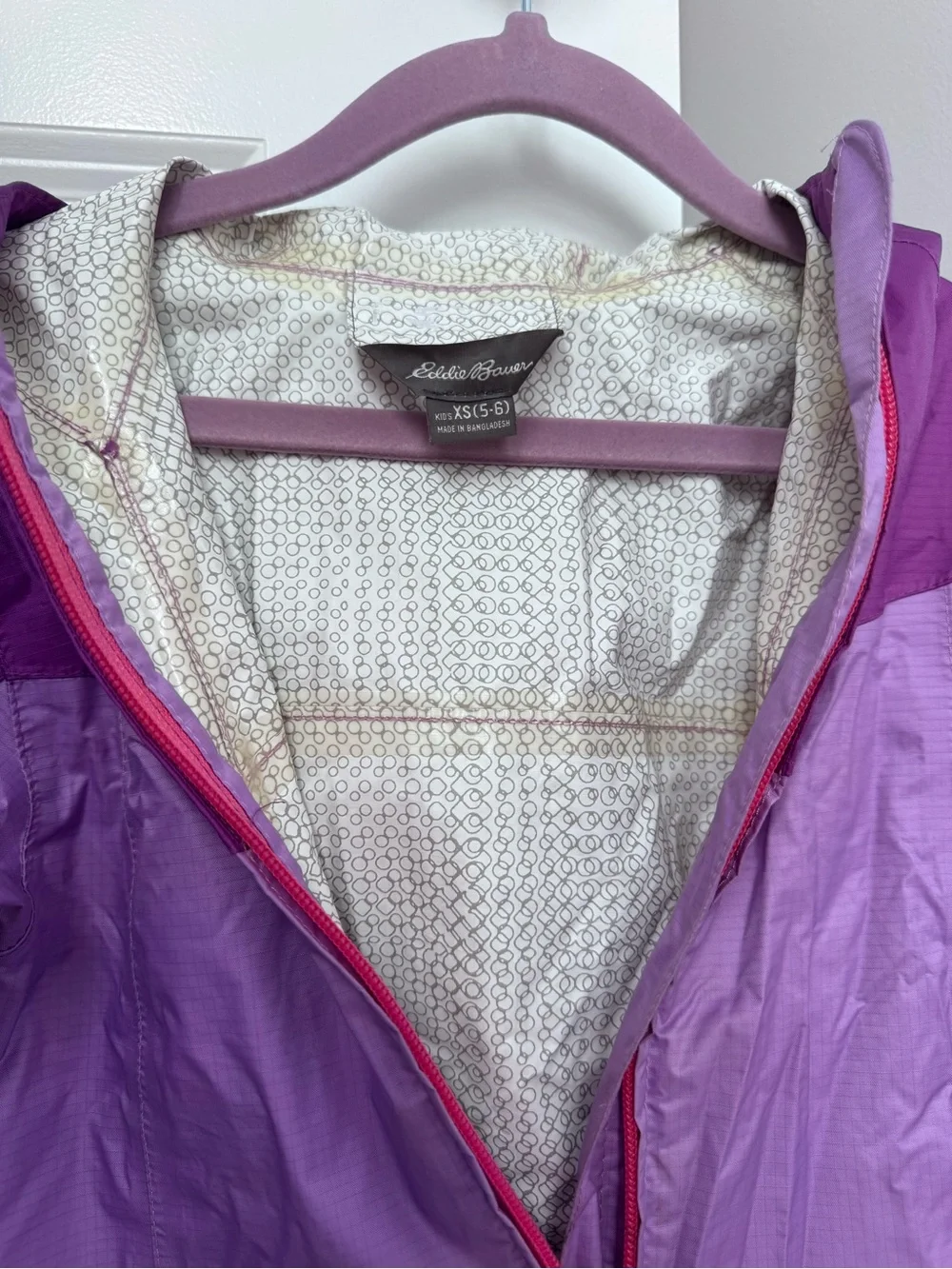 Kids Two-Tone Purple Packable Jacket